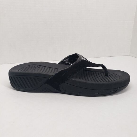 Fila Flip Flop Sandals Women 10 Black Chunky Casual Vacation Walk-N-Sculpt Beach - Picture 3 of 14